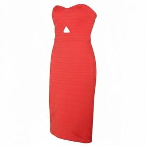 B Darlin Red Strapless Bandage Dress Juniors 1/2, Y2K Clubcore Party Bodycon
